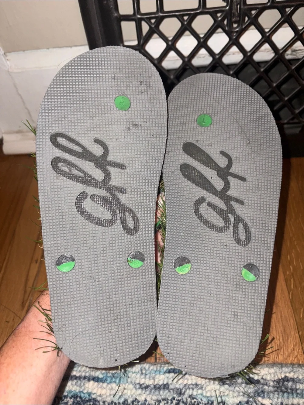 GFF Green Grass Flip Flops